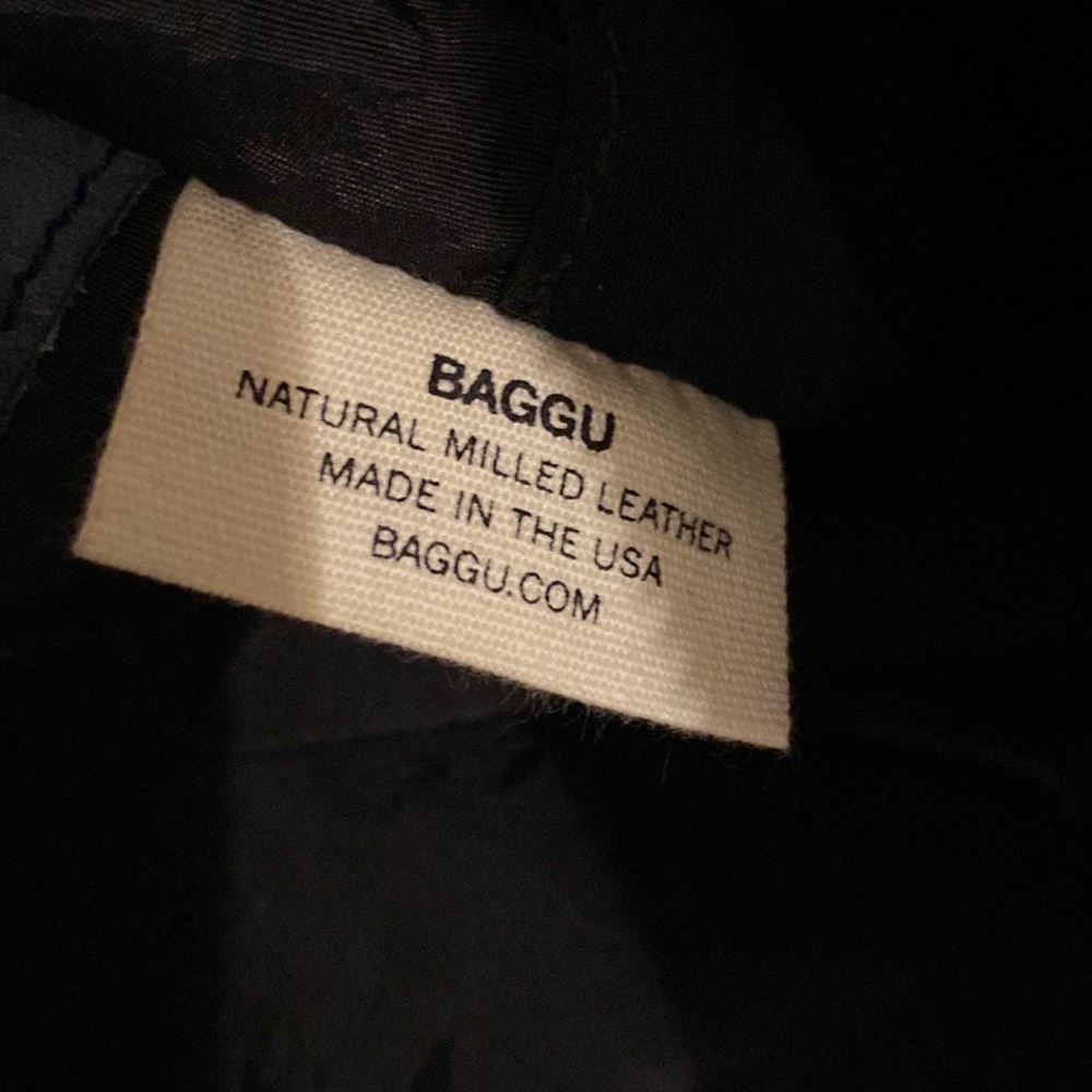 BAGGU NATURAL MILLED LEATHER Stylish Backpack - Picture 10 of 11